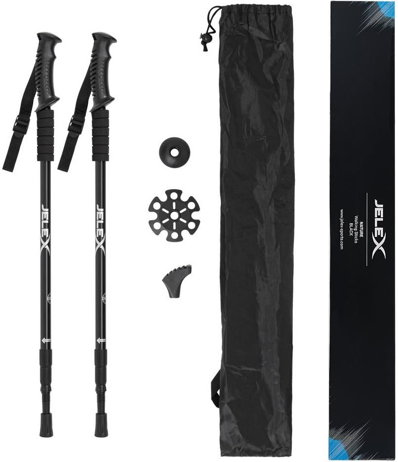 JELEX Bastoncini Nordic Walking Telescopici In Alluminio, Regolabili 66-137 Cm, Ultraleggeri Con 4 Punte E Antishock - 5