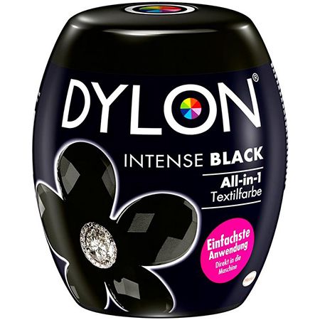 Dylon Intense Black Handfärbemittel – Permanenter Textilfarbstoff, 50g Beutel