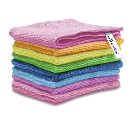 Vileda Mikrofaser Geschirrhandtücher 12er Pack – 55 X 40 Cm, Saugstark, Streifenfrei, Waschbar Bis 60°C
