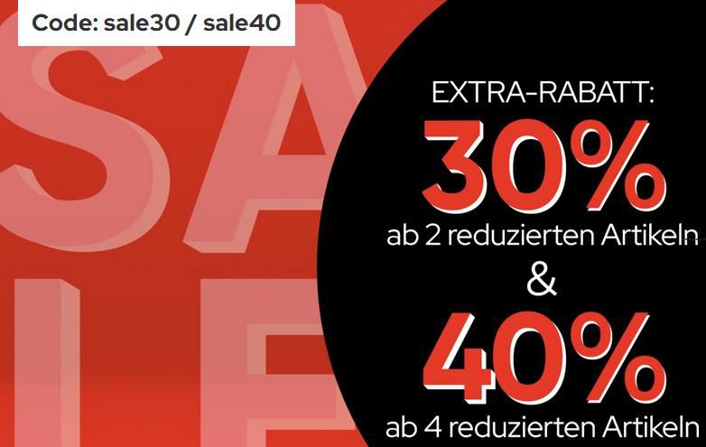 Galeria 30 ExtraRabatt ab 2 Teilen oder 40 ExtraRabatt ab 4 Teile
