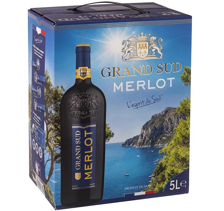 🍷 5 Liter Grand Sud Merlot Rotwein aus Süd-Frankreich ab 13€ (statt 18€)