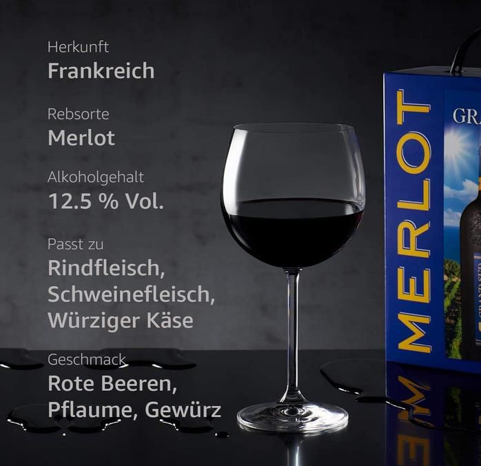 🍷 5 Liter Grand Sud Merlot Rotwein aus Süd-Frankreich ab 13€ (statt 18€)