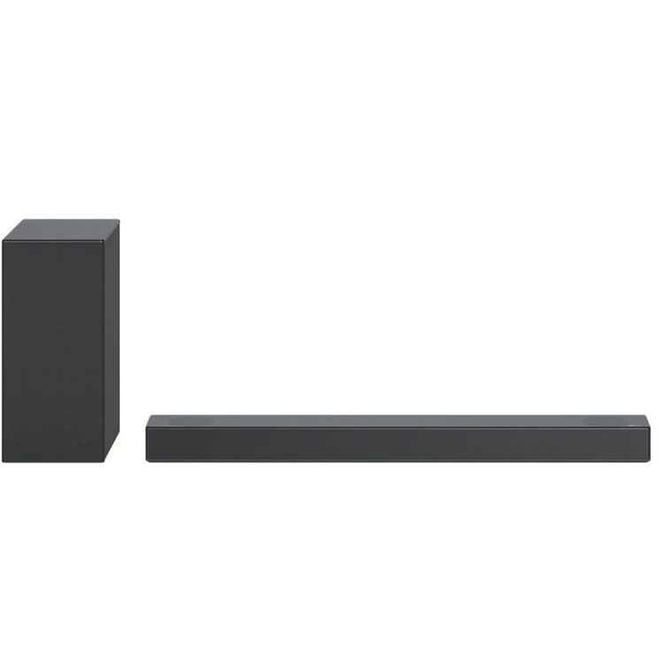 LG DS75Q 3.1.2 Soundbar (380 W) con subwoofer wireless e tecnologia MERIDIAN (Dolby Atmos, HDMI, Bluetooth), Dark Steel Silver