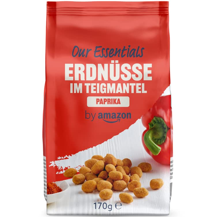 🥜 4 x Our Essentials Erdnüsse im Teigmantel Paprika, je 170g für 3,75€