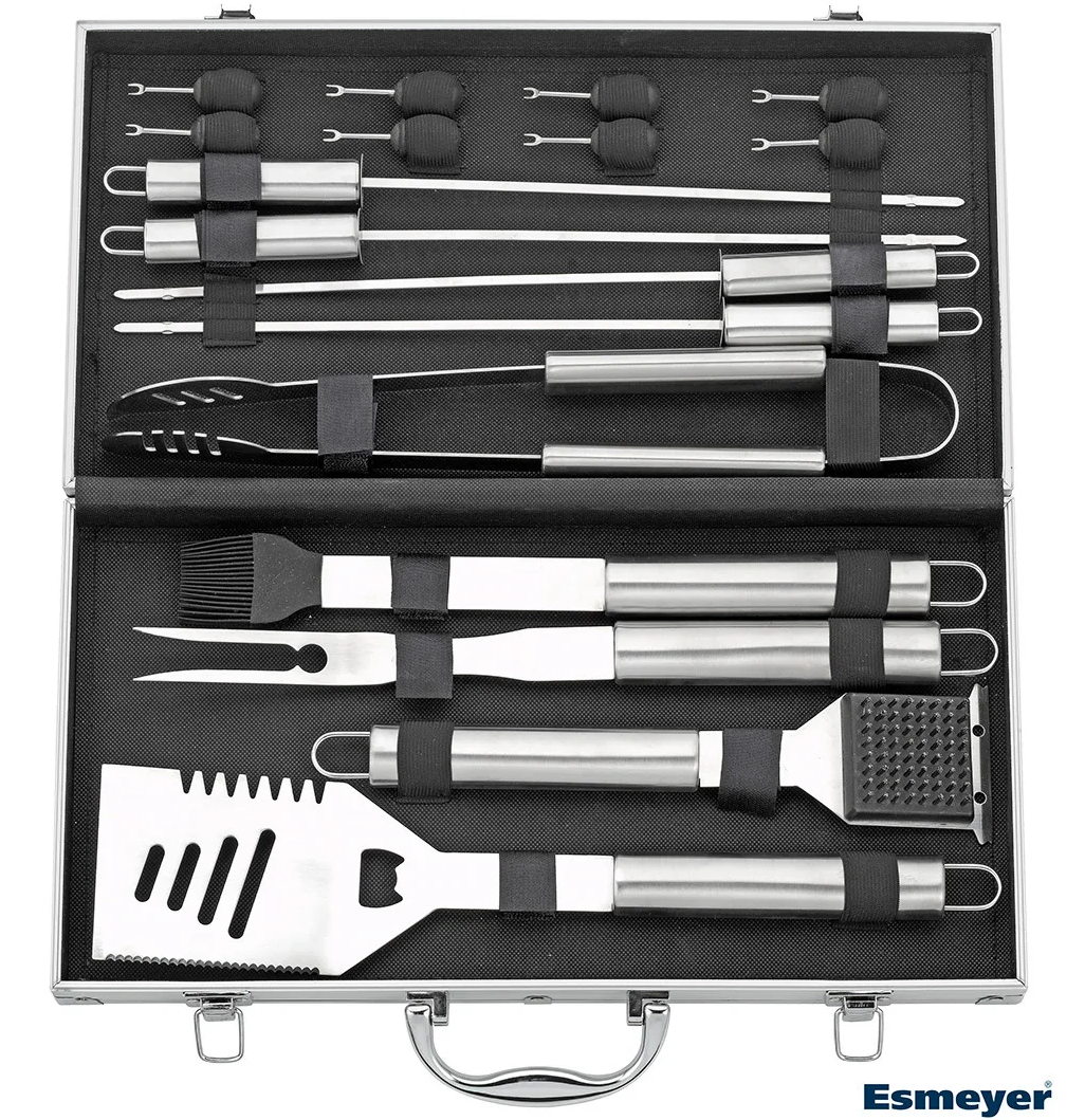 Esmeyer Hot Edelstahl-Grillbesteck, 18-tlg. für 24,94€ (statt 60€)
