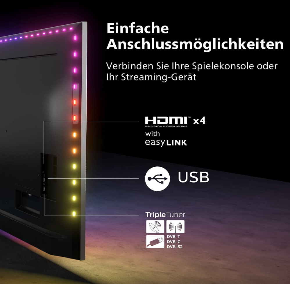 Philips 50PUS8507/12 - 50 Zoll 4K UHD TV mit Ambilight ab 579€ (statt 690€)
