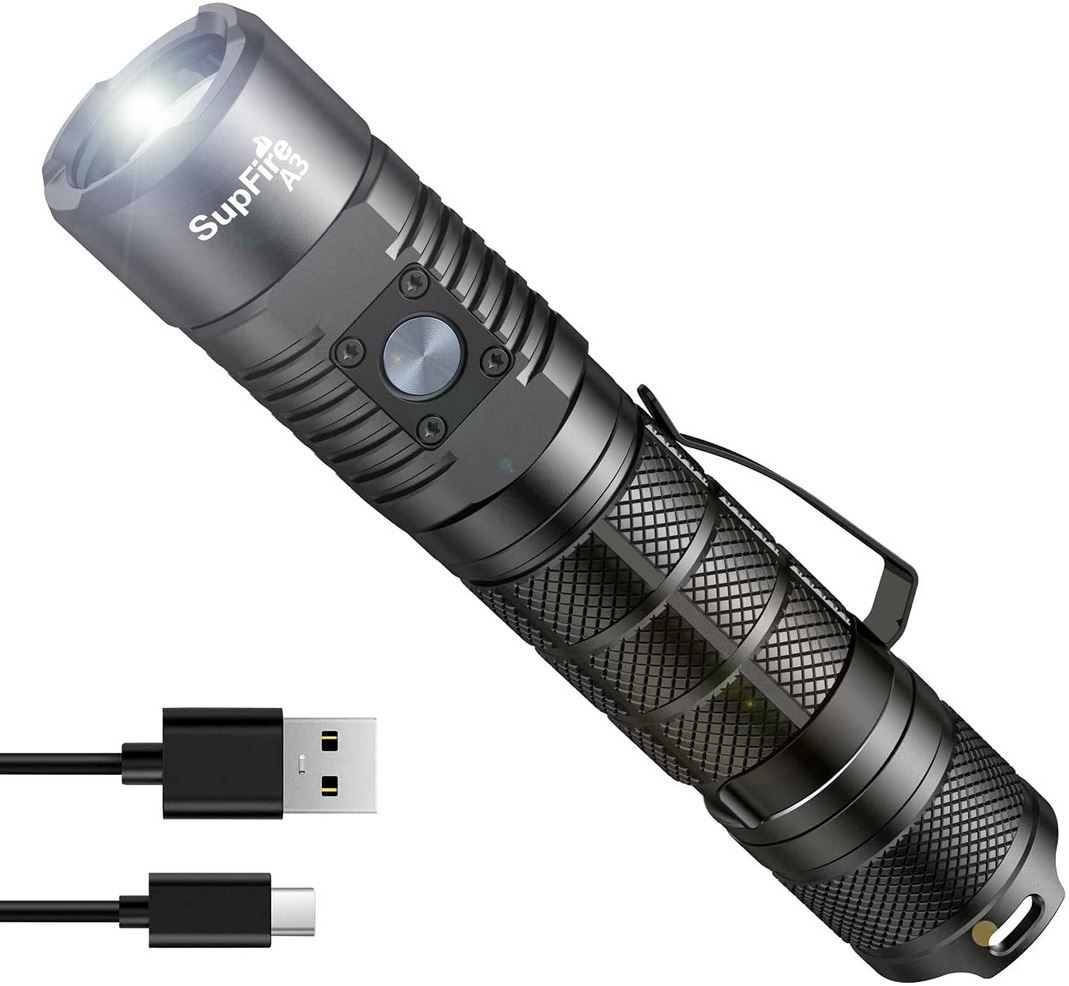 Wie Viel Lumen Hat Eine Handy Taschenlampe SuperFire A3 LED Taschenlampe mit 1.000 Lumen, 5 Modi für 15,82€ (statt