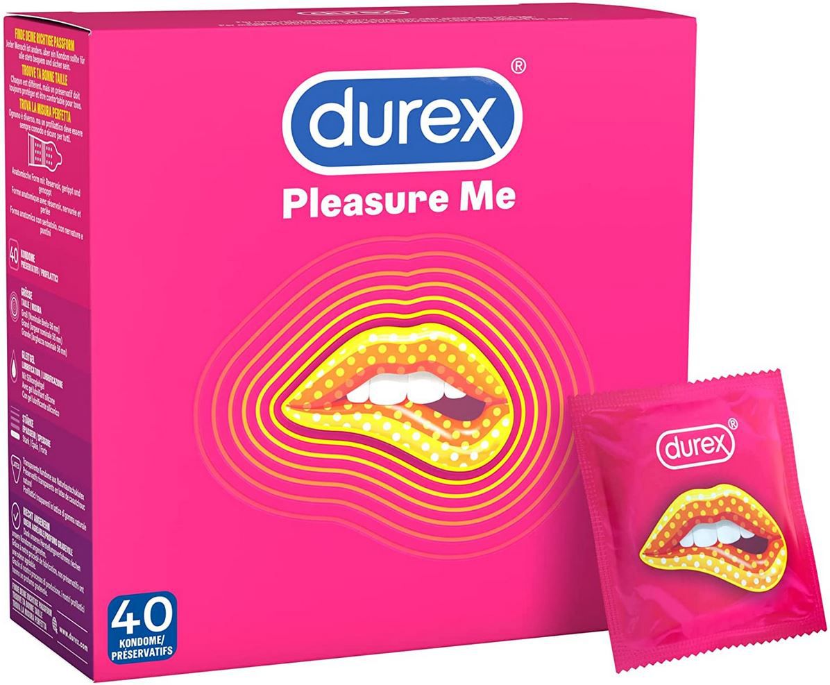 40er Pack Durex Pleasure Me Kondome mit Rippen und Noppen für 14,17