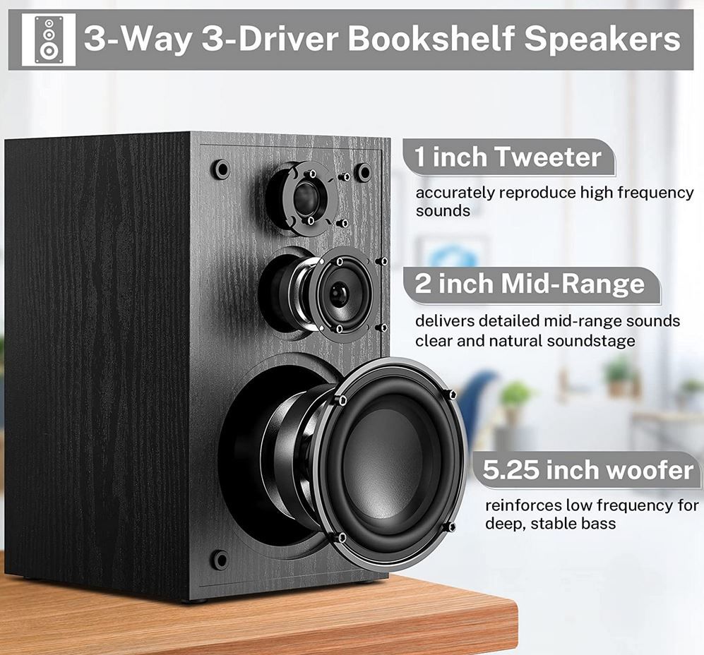 2er Pack GEYGUY 3Wege Lautsprecher mit