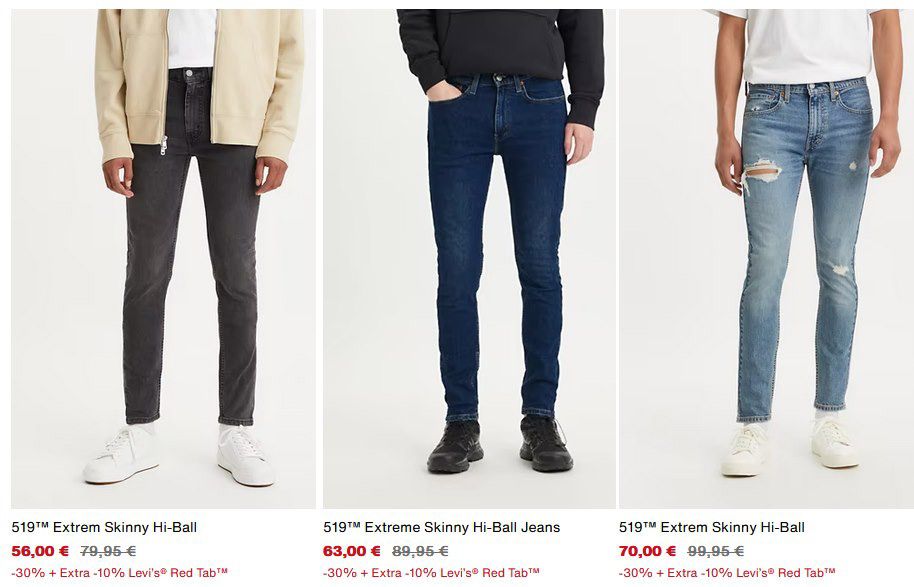 LEVI'S End of Season Sale mit bis zu 50 + 10 ExtraRabatt