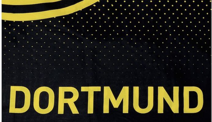 Borussia Dortmund BVB sleutelband belettering, Meerkleurig, 61,3 x