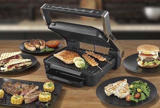 AMZCHEF Kontaktgrill Mit Sear-Funktion 280°C - 6 Programme & Herausnehmbare Platten
