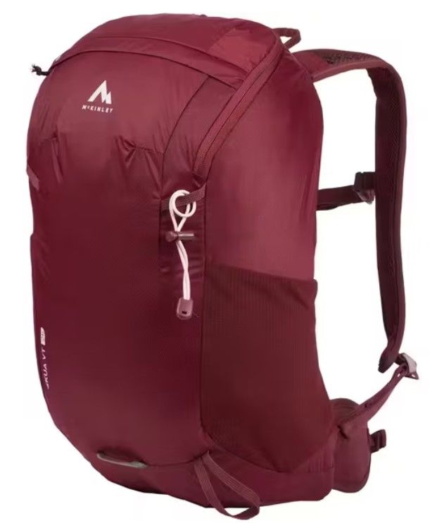 McKINLEY Yuki 12 Rucksack – 12 Liter, AOP/HELLROT | Leichter Wanderrucksack Mit Brustgurt & Seitentaschen