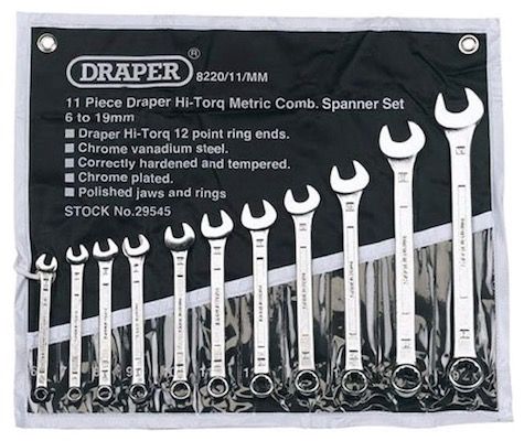 Draper DIY 19620 Ring-Maulschlüssel-Set – Metrisch, 6-teilig, Für Haushalt & Werkstatt