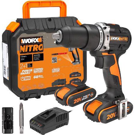 Worx WX352 Akku Schlagbohrschrauber Set 2x Akkus + Ladegerät für 113,17 ...