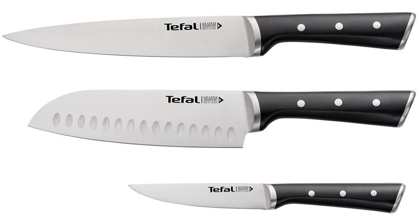 🔪 3er Set Tefal Ice Force Fleisch-, Santoku- & Universalmesser für 43 ...