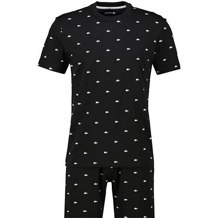 Herren Sommer Pyjama Set - 2-teiliger Leinen Schlafanzug Kurzarm
