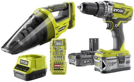 Ryobi 120-teiliges Bohrer- Und Schlagbohrerschrauber-Set – Bits Mit 3-facher Lebensdauer, 3 Aufbewahrungskoffer