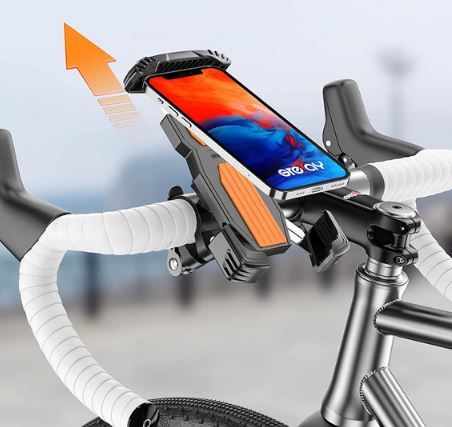 Grefay Motorrad-Handyhalterung [2025] Doppelt Vibrationsgedämpft, 360° Drehbar Für Lenker 22-42 Mm – Für IPhone & Co.
