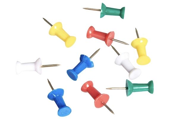 200 Bunte Reißzwecken – 2,2 Cm Lange Reißzwecken Aus Kunststoff Und Edelstahl Für Pinnwände, Korktafeln Und Mehr