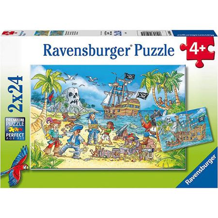 Ravensburger Die Abenteuerinsel Kinderpuzzle mit 2 Motiven für 5 ...
