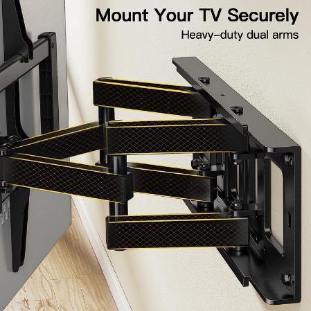 Schwenkbare TV Wandhalterung Für 55-100 Zoll Fernseher Bis 80 Kg – Ausziehbar, Neigbar, VESA Bis 800x600