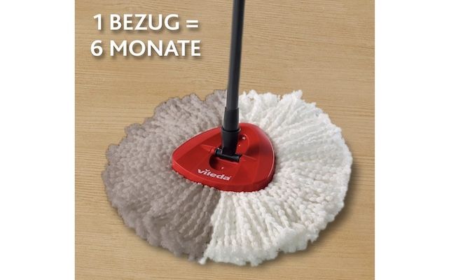 Confezione Da 4 Testine Di Ricambio Di Alta Qualità Per Mocio Rotante A 360°, Compatibile Con Vileda EasyWring E Clean Turbo Classic 2 In 1 Turbo Mop, Colore Bianco - Foto 5