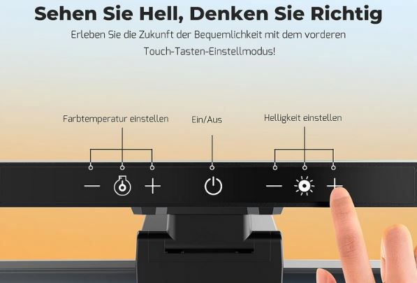 NULYLU Touch Sensor Schalter LED - Dimmbar Für Spiegel Lampen
