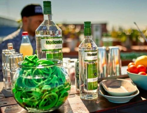 Wodka Moskovskaya – 0,5 Liter – 38% Vol. – Klassischer Lettland-Wodka