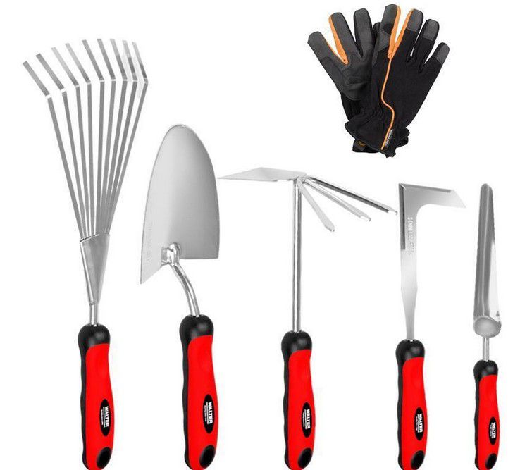 Walter Garten Klein Geräte Set + Fikars Handschuhe Gr. 10 für 19,99