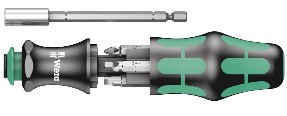 Wera Kraftform Kompakt 28 RA 1 - Tournevis à Cliquet 6 Embouts - 1/4" - Manche Ergonomique - 6 Pièces