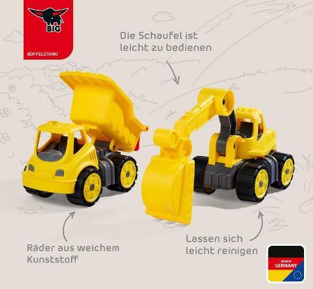 big Mini Excavateur Power Worker 24 cm x 10 cm x 16 cm