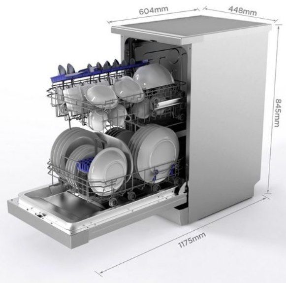 Midea SF 3.60N PRO Lavastoviglie 60 Cm Libera Installazione, 14 Coperti, WLAN, 5 Programmi, 47 DB, Inox - 3