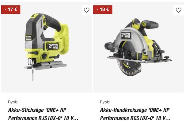 🛠️ toom RYOBI Werkzeuge reduziert z.B. AkkuTauchsäge für 95,94