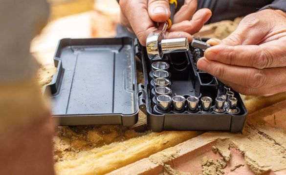Stanley 20-teiliges Steckschlüssel-Set 1/4 Zoll Mit Umschaltknarre – Perfekt Für Heimwerker