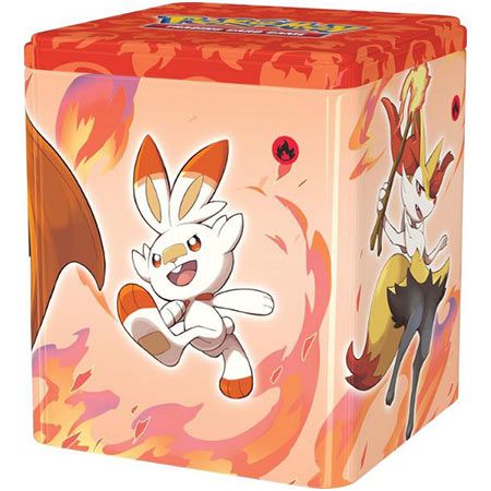 Boîte Pokémon Empilable Kampf-Stapel-Tin-Box Wolwerock - Avec Boosters Et Pièce