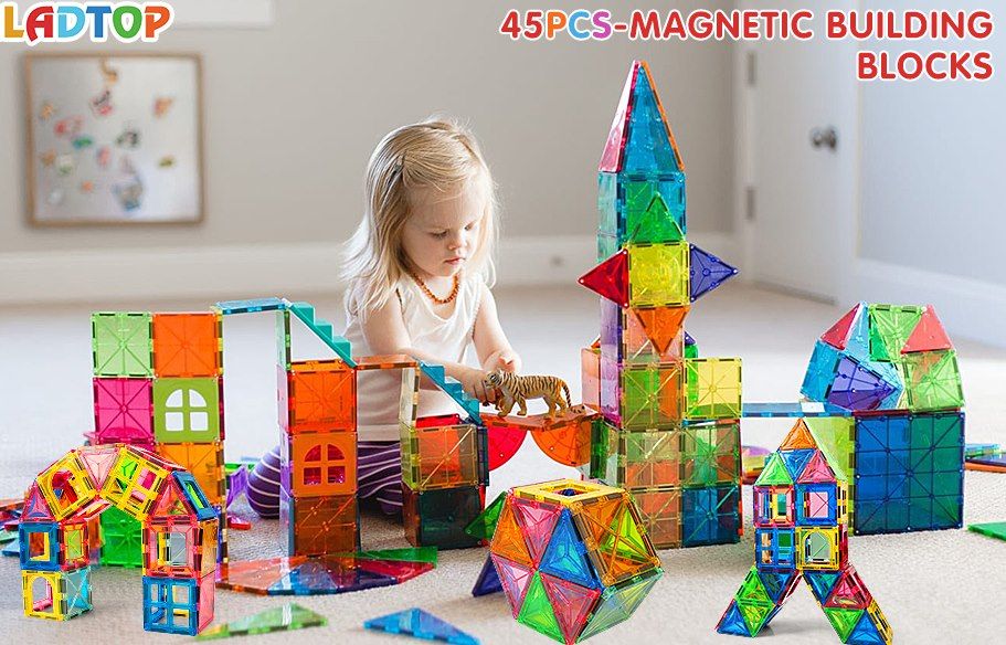 GraceDuck Mattoncini Magnetici 60 Pezzi: Il Gioco Da Costruzione Che Stimola La Creatività! - 2