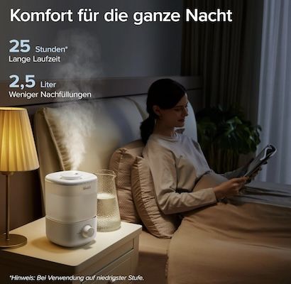 LEVOIT Mini-Luftbefeuchter 2,5L + Pawsync Futterautomat Für Katzen/Hunde – Set Für Besseres Raumklima & Fütterung