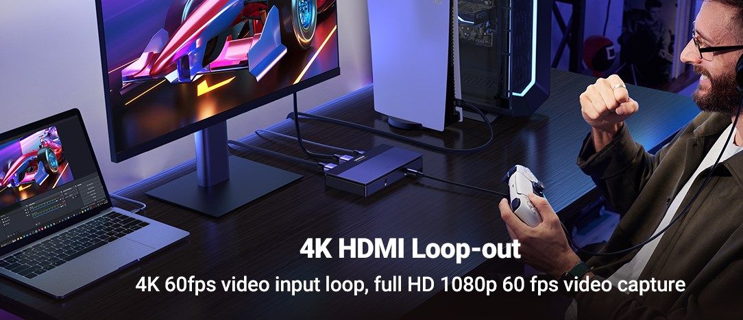 UGREEN Video Capture Card - HDMI Zu USB C/A 4K Aufnahmekarte Für Streaming