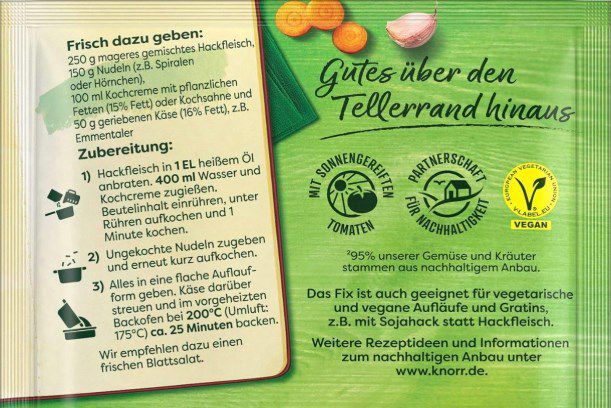 🍝 10x Knorr Fix Nudel-Hackfleisch Gratin für 7,90€ (statt 13€)