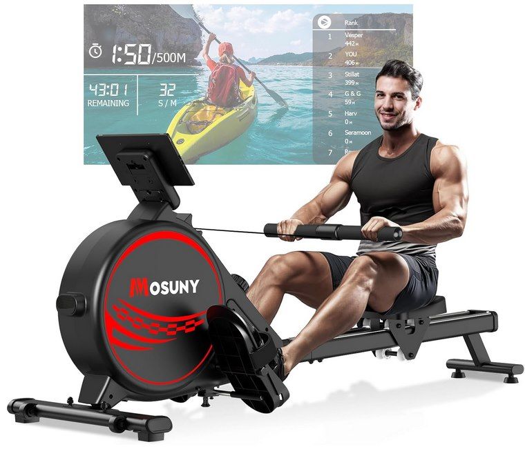LABGREY Rudergerät Für Zuhause – 16 Stufen, Leise, Bis 158 Kg, Mit App & LCD