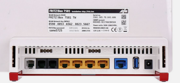 FRITZ! by AVM modem/router FRITZ!Box 7581 WiFi AC1750