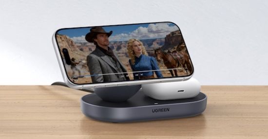 LISEN voor 15W Qi2-gecertificeerd Magsafe iPhone-oplader voor Apple, 1M mini intrekbaar oplaadkabel voor draadloze oplader oplaadstation Apple Watch en iPhone 16-12 en AirPods (gratis 20W-stekker