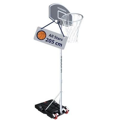 HUDORA Basketballständer All Stars 205 – Höhenverstellbar 165–205 Cm, Mobiler Korb Mit Rollen & Standfuß (28,7 L), Für Kinder & Jugendliche