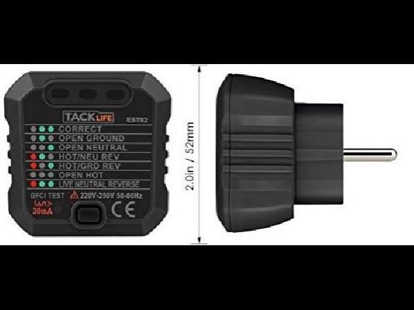 Tacklife - EST02 Steckdosen-Tester für 4,99€ (statt 9€) Tacklife EST02 Steckdosen Tester für 4,99€ (statt 9€)