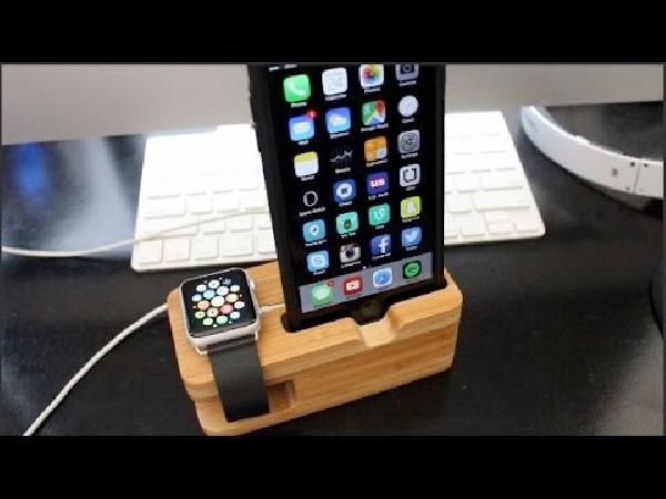 iPhone Dockingstation aus Bambus mit Apple Watch Halter für 6€ iPhone Dockingstation aus Bambus mit Apple Watch Halter für 6€