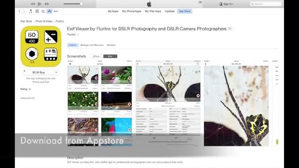 iOS-App: iOS App: EXIF Viewer by Fluntro gratis (statt 3,49€)