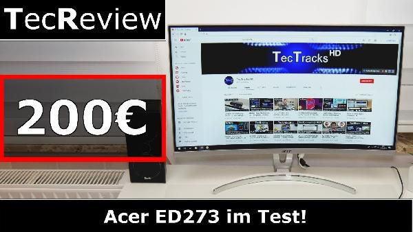 Acer ED273 - 27 Zoll Curved LED-Monitor mit FullHD & Displayport für 194€ (statt 243€) Acer ED273 27 Zoll Curved LED Monitor mit FullHD & Displayport für 194€ (statt 243€)