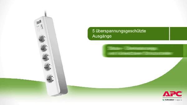 APC PM5-GR - 5-fach Steckdosenleiste mit Überspannungsschutz für 9,99€ (satt 15€) APC PM5 GR 5 fach Steckdosenleiste mit Überspannungsschutz für 9,99€ (satt 15€)