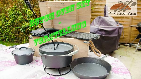 Dutch Oven - 7 teiliges Kochtopf Set aus Gusseisen in Holzkiste für 56,99€ (statt 72€) - nur eBay Plus Dutch Oven 7 teiliges Kochtopf Set aus Gusseisen in Holzkiste für 56,99€ (statt 72€) nur eBay Plus